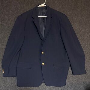 Vintage Orvis Navy Blazer with Gold Buttons 46L